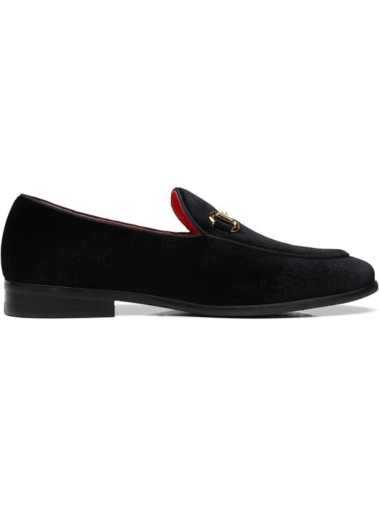 Men\'s Black Velvet Loafers Wedding Party Prom Homecoming Shoes main image 4